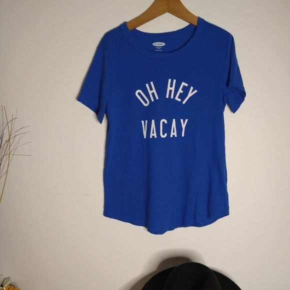 Old Navy XS Blue "Oh Hey Vacay" Tee - Picture 2 of 3